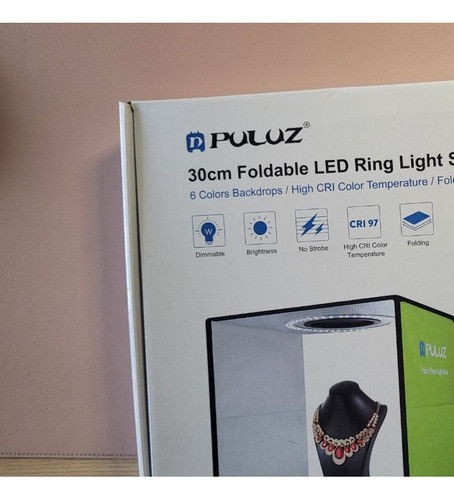 Caja De Luz Aro Led Estudio 30cm 6 Fondos Colores 0