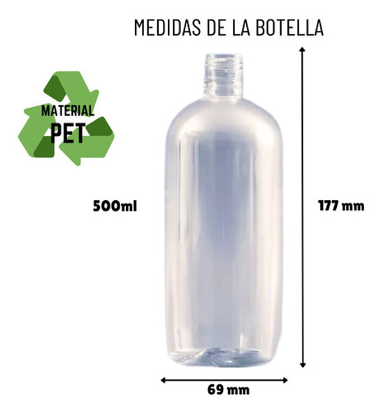 100 Envases Pet Lyon 500ml Incoloro Spray Transparente 1