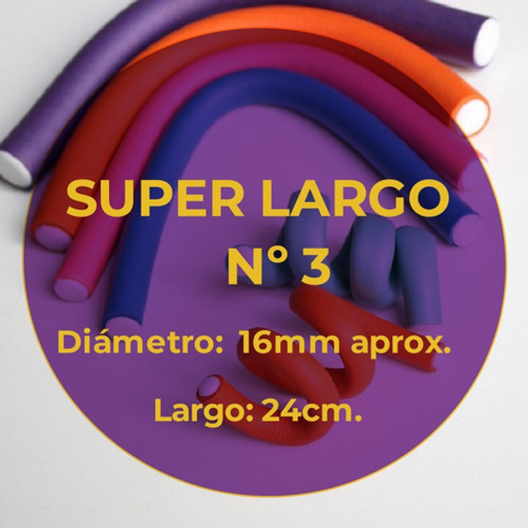 Rulero Flexible N 3 Peluquería Roller 16mm Diametro X 10u 1