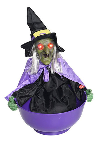 Baleiro Bruxa Balas Grito Pilha Assustador Bowl Balinhas 1