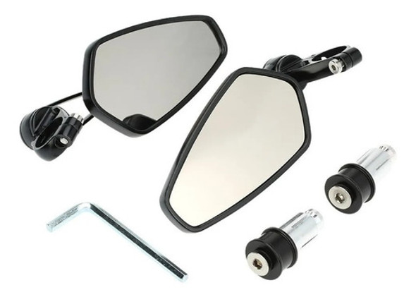 Espejos Cafe Racer Moto Punteras 2 Posiciones Aluminio 0