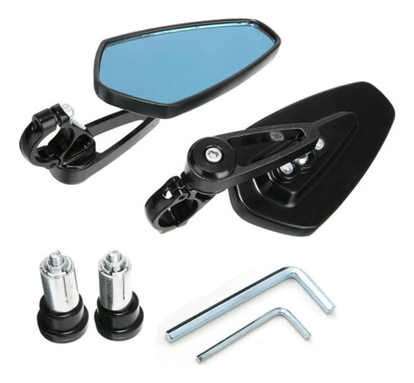 Espejos Cafe Racer Moto Punteras 2 Posiciones Aluminio 0