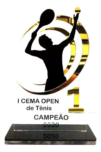 Premio De Acrilico Empresarial Trofeo Mod.1 Tenis 0