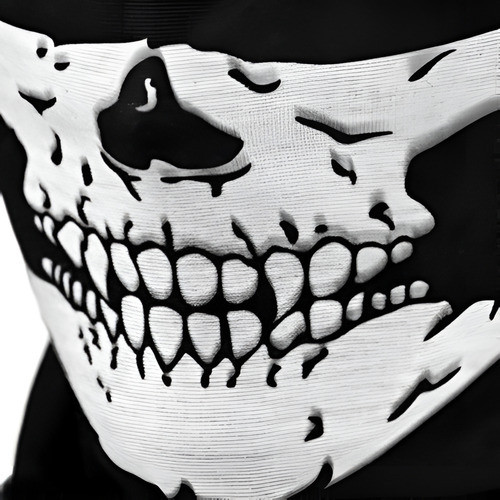 Moto Motocicleta Bandana Novela Cráneo Casco Cuello Cara Más 1