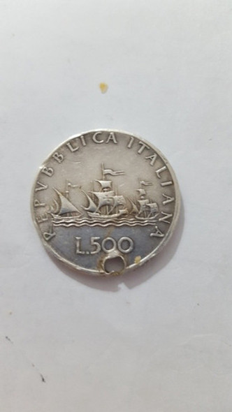 Moneda Italia De Plata 1958 De 500 Liras Hay Pocas En Plaza 0