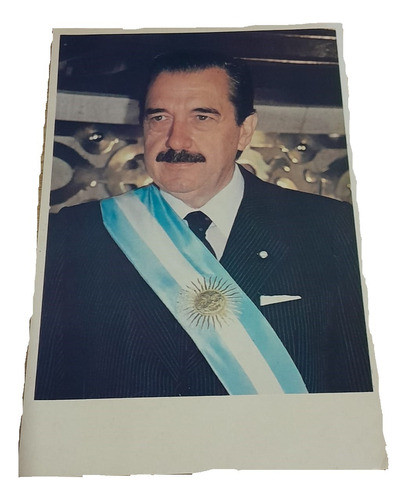 Antigua Foto Imagen De Alfonsin Con Banda Presidencial Ucr 0