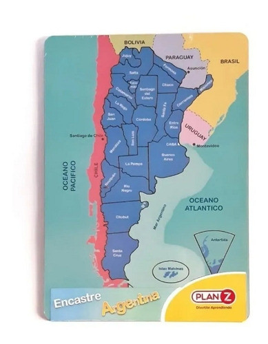 Puzzle Encastre Madera Mapa Argentina 25 Pzs Plan Z Playking 0