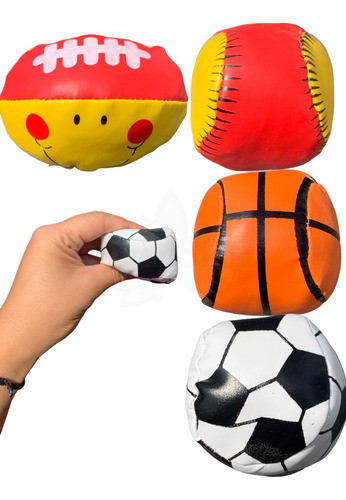 Kit 4 Bolinhas Macia Espuma Bebe Esporte Diversão 0