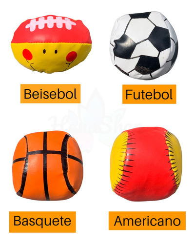 Kit 4 Bolinhas Macia Espuma Bebe Esporte Diversão 1