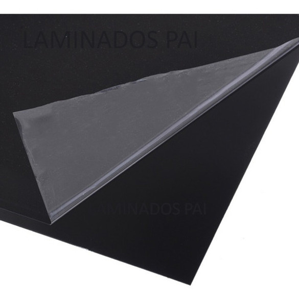 Placa Poliestireno Alto Impacto 1mm Negro 1x2mt Pai Plancha 0