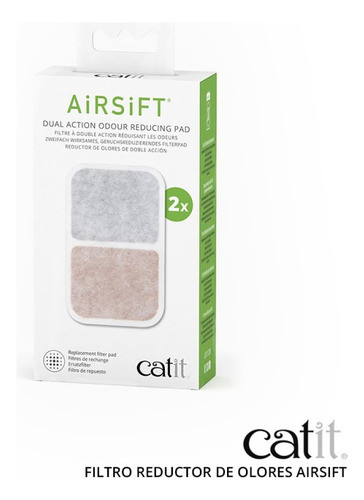 Repuesto Filtro Catit Airsift Dual Action X2 Unidades 0