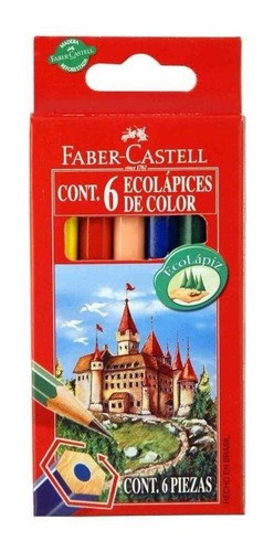 Lapices Escolares Faber Castell Cortos X6 0