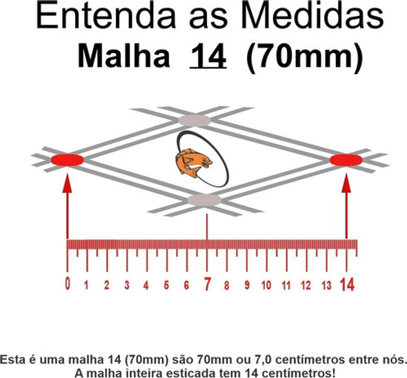 Rede Pesca Pronta Malha 14 Fio0,35 1,68alt 50 Metros 1