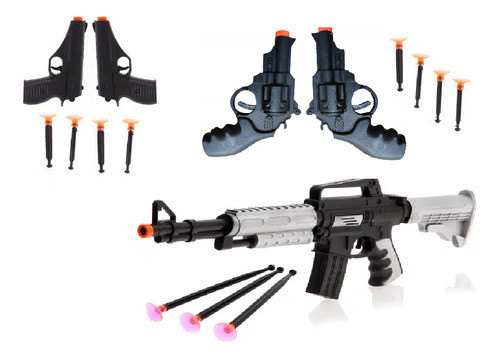 X1 Metralhadora Arminha Pistolas Brinquedo Kids Dardos Toys 0