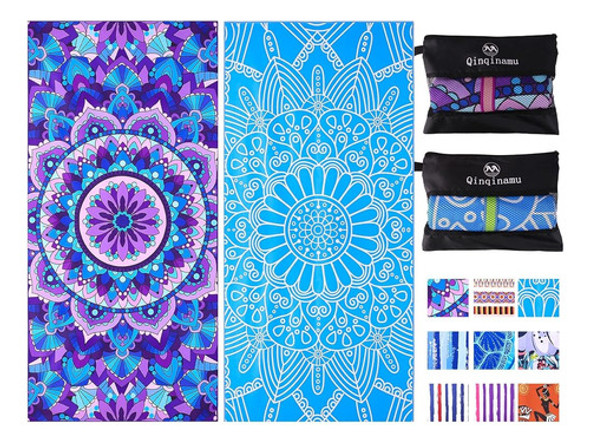 ~? 2 Pack De Toalla De Playa Ligera De Microfibra 71  X32  M 0