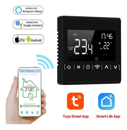 Termostato Wifi Smart Losa Radiant Calefacción Aire Domótica 1