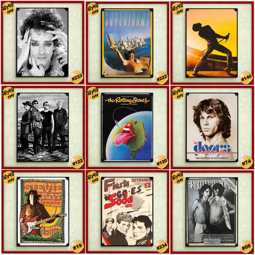 Pack De 3 Posters De Bandas De Rock 30 X 40 Cm / A Elección! 0