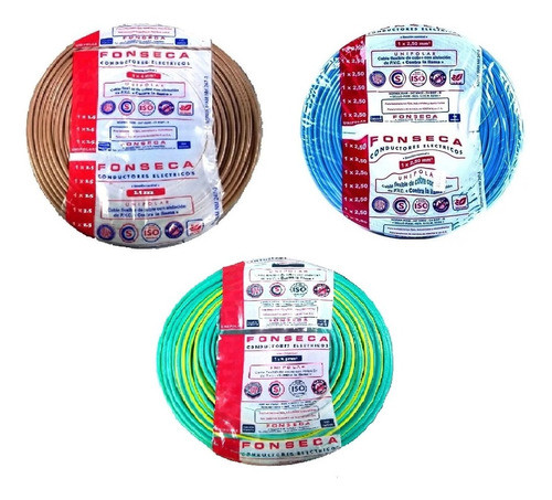 Cable Unipolar 2,5mm Pack X 3 Rollos De 100 Mts Por E631 0