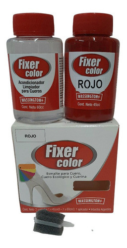 Esmalte Para Cuero Y Cuerina Fixer Color Estuche Para Teñir 1
