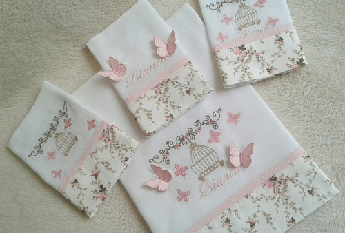 Fralda Passeio Luxo Bordada 70x70 Dupla 0