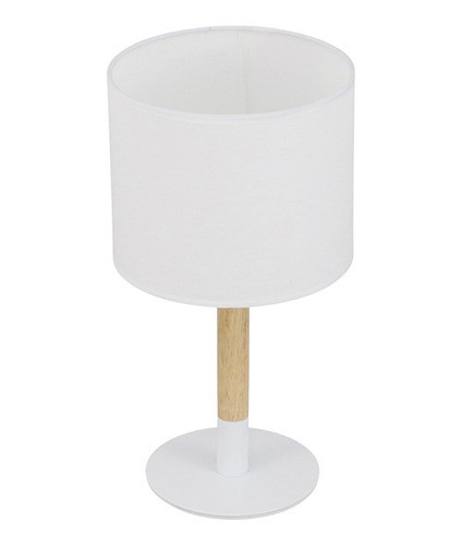 Abajur Branco Metal E Madeira E14 40w Irvine Inspire 0