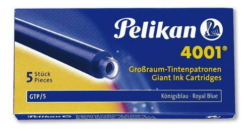 Cartucho Azul Royal De Tinta Pelikan Gtp5 4001 Para Tinteiro 0