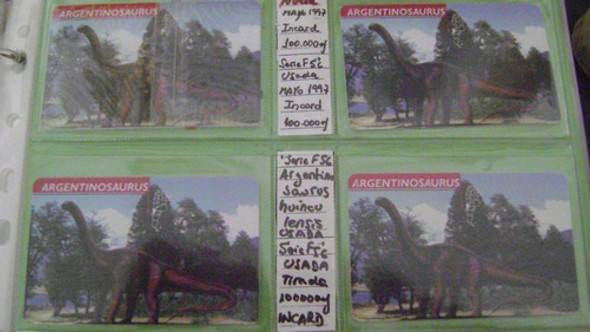 Tarjeta Telefonica Coleccion F.56 Dinosaurios Argentinosau U 0