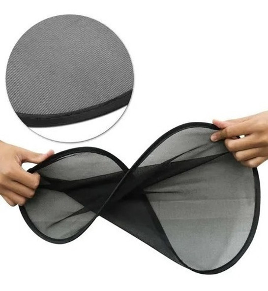 Cortina Parasol Auto Plegable Para Ventanilla Negro 1