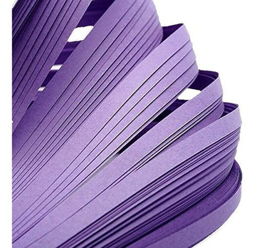 Tiras De Papel 10mm X 54cm Para Filigrana X 120u  Violeta 1