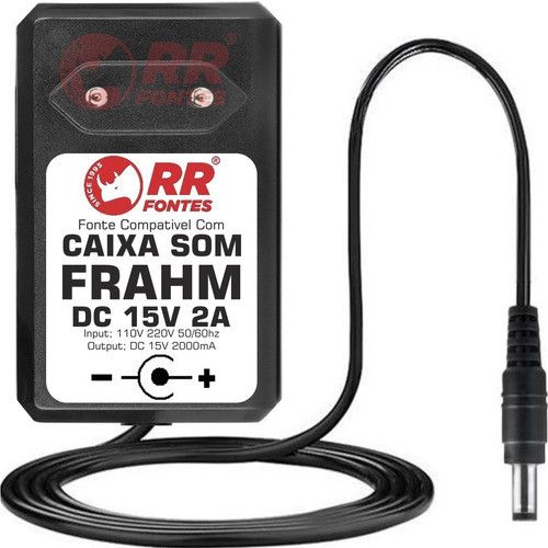 Fonte Carregador Dc 15v 2a Caixa Amplificada Frahm Tf-600 0