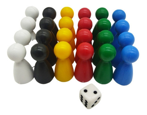 Conjunto Pinos Jogo Tabuleiro Ludo 510 Peças 6 Cores 1