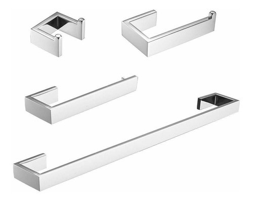 Set De 4 Accesorios Para Baño Cromo Fapully -7vzsq4lf 0