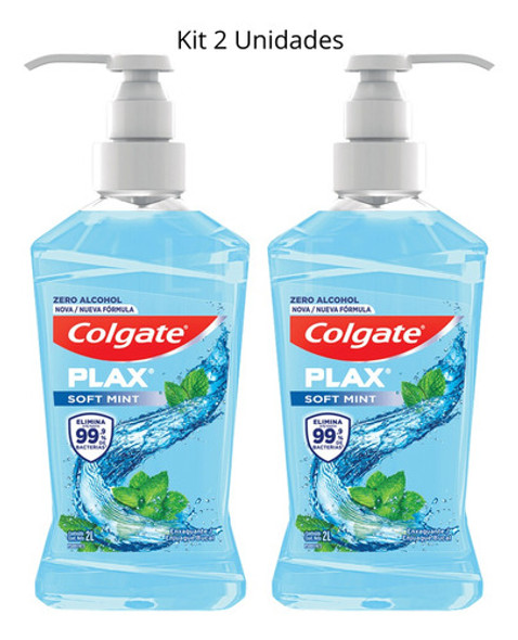 Kit 2 Unidades Enxaguante Bucal Colgate Plax Soft Mint 2l 0