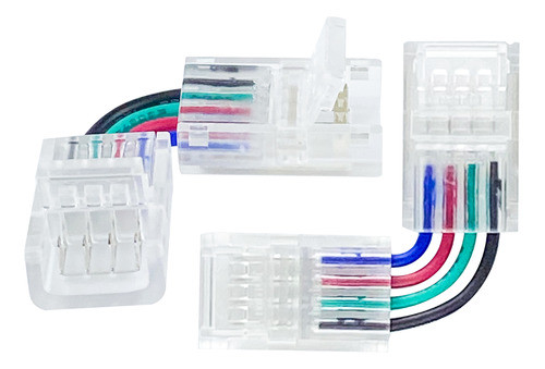 Conector L Emenda Rapida 10mm 4 Vias Para Fita Rgb De 12v 0