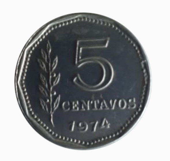 Moneda Argentina 1974 5 Centavos 1