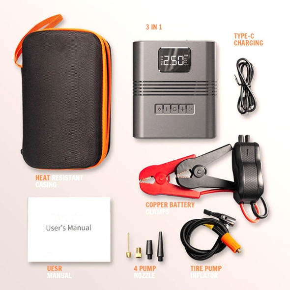 Jumper Start  Portatil Inflador Usb-c Eléctrico Lancha/auto 0