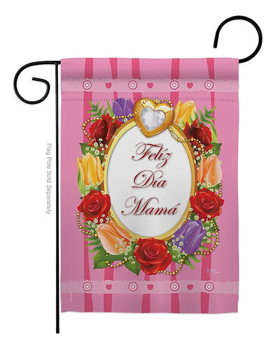 ~? Felíz Día Mamá Garden Flag - Familia Día De La Madre Mamá 0