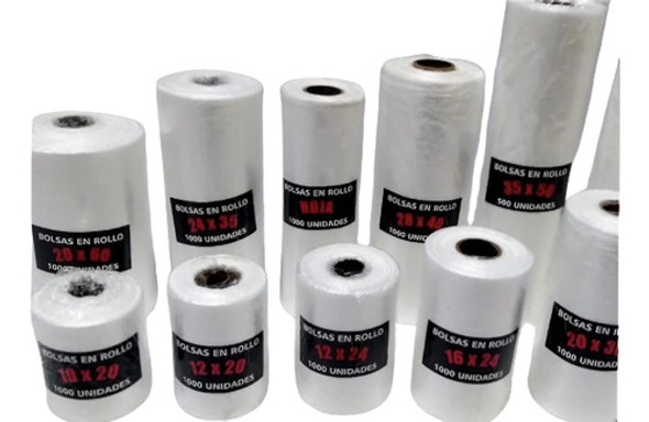 Bolsas Rollo Para Comercio 20x60 Pan - 1000 Unidades 1 Bolsas Rollo Para Comercio 20x60 Pan - 1000 Unidades 1