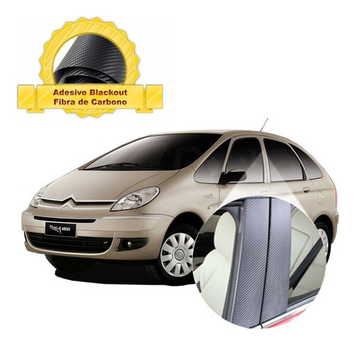 Blackout Xsara Picasso P/ Coluna De Porta ¿ Fibra De Carbono 0
