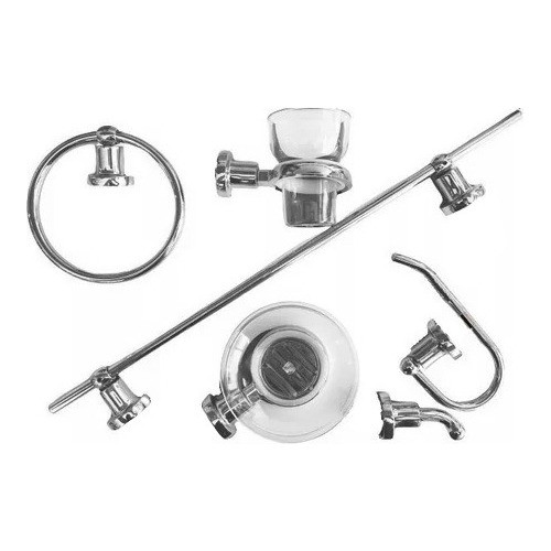 Juego Accesorios Baño Kit Set 6 Piezas Roca Grifería Muteky 0