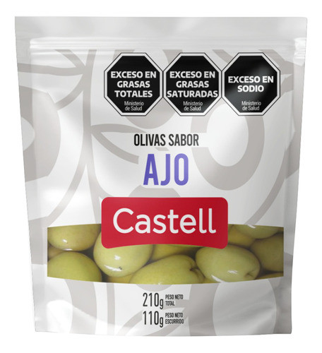Aceituna Verde Ajo Castell X110gr Dp 0