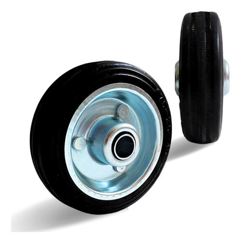 Roda Borracha Maciça 75mm Rolamento Rolete Beltools 0