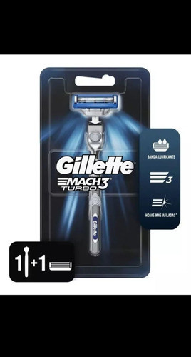 Gillete Mach 3 Turbo + 1 Cartucho De Repuesto 1