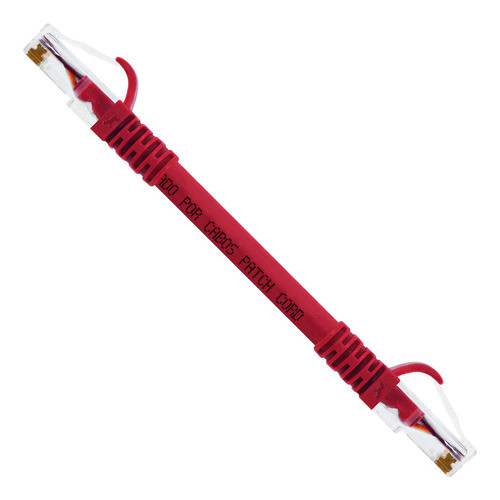 Patch Cord Pequeno Kit C/ 50 Un. De 15cm Vermelho Cat6 Giga 1