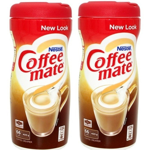 2 Coffee Mate Creamer Rende 66 Copos - Nestlé 400g Original 0