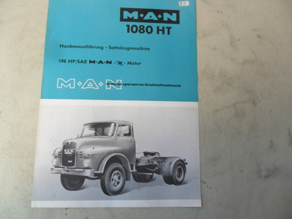 Folleto M.a.n Man Camion 1080 Ht Antiguo Diesel No Manual 0