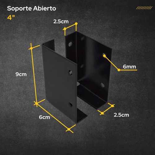 Caja Abierta Tirante 2x4 3x4 + Tarugos 10mm + Tirafondos 1