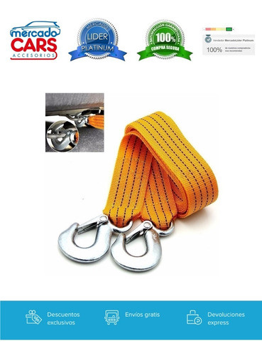 Eslinga Remolque De Tela Plana C/gancho 2 Tn. X 3 Mts. 1