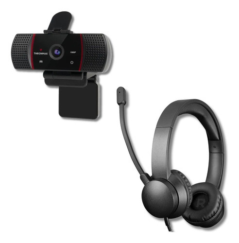 Kit Lives Fone De Ouvido Headset Thx-20 Webcam Thronmax Go 0