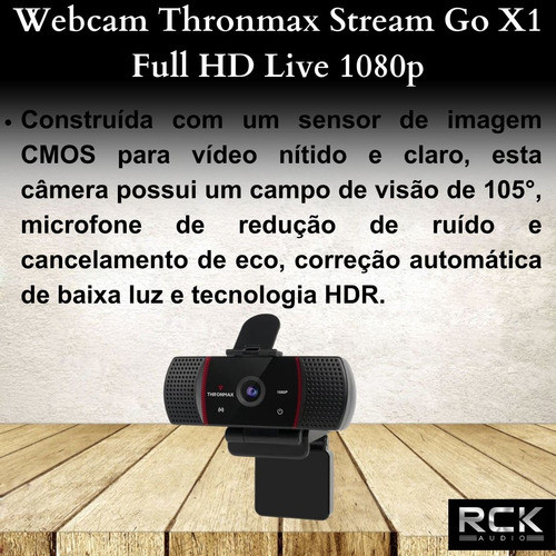 Kit Lives Fone De Ouvido Headset Thx-20 Webcam Thronmax Go 1